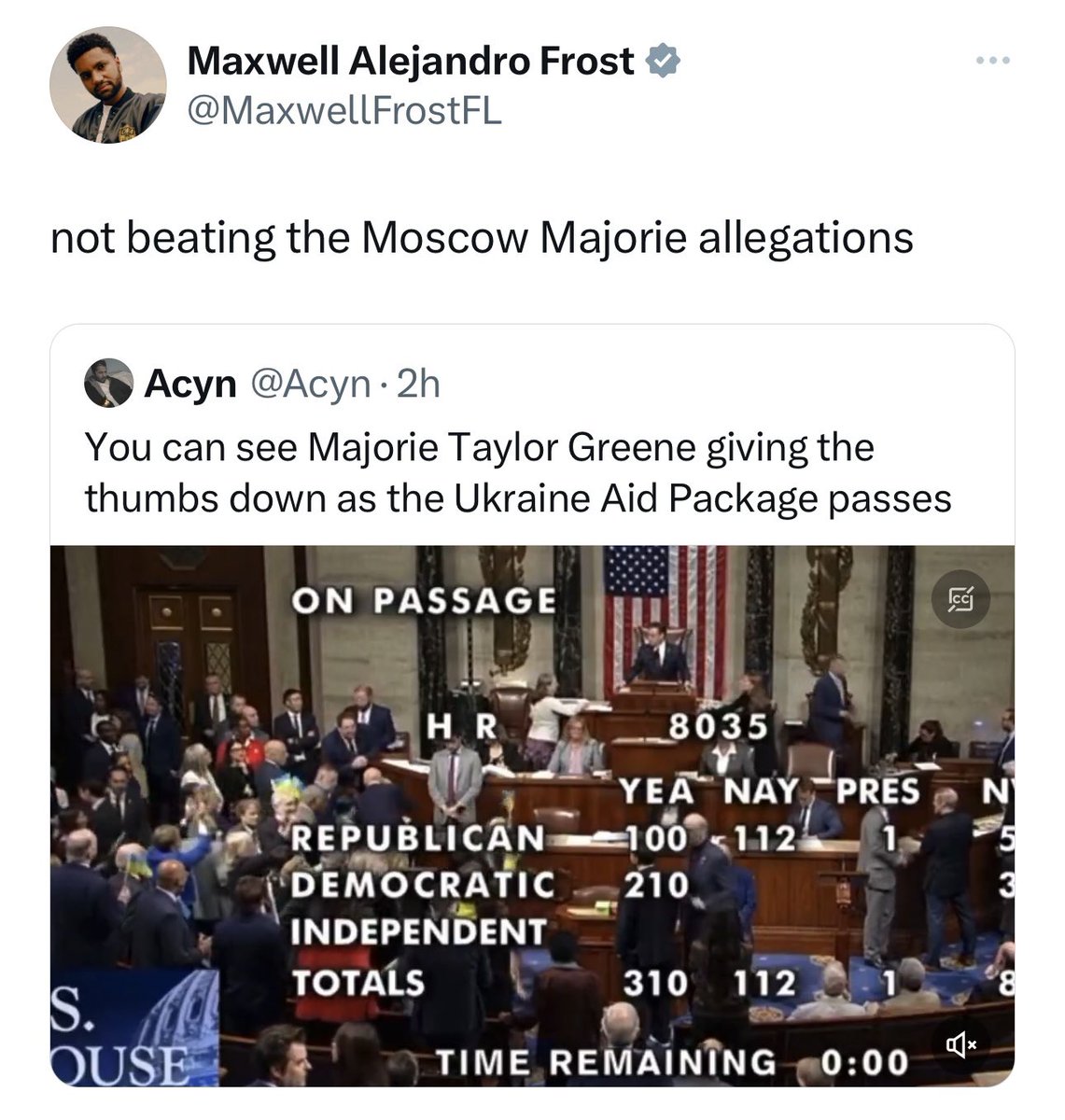 LOL: Rep. Maxwell Frost just called out Marjorie Taylor Greene for being Putin’s puppet in the most perfect way!