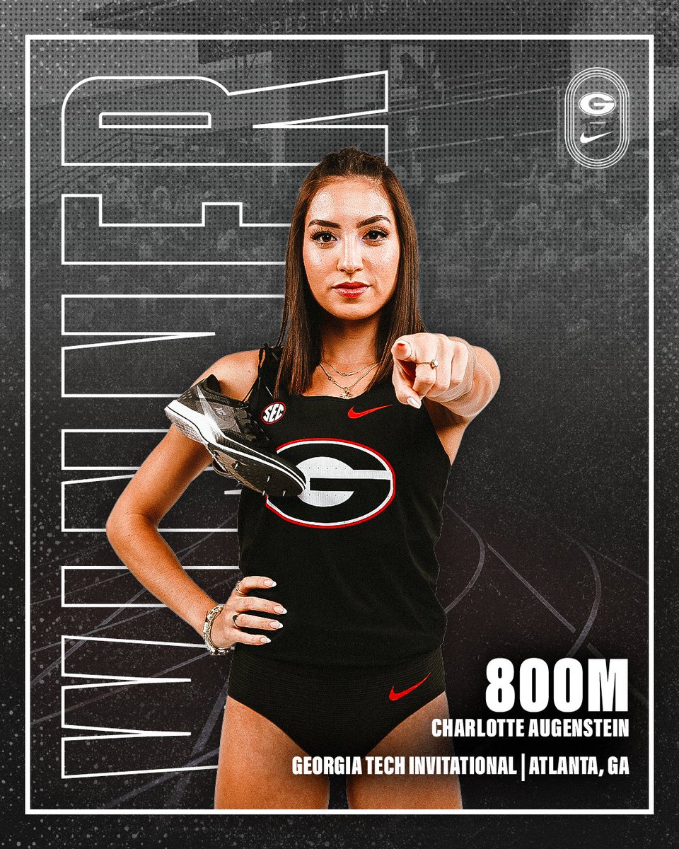 Charlotte Augenstein cruises to victory in the 800m, recording a time of 2:06.87 at the Georgia Tech Invitational 🥇 #GoDawgs
