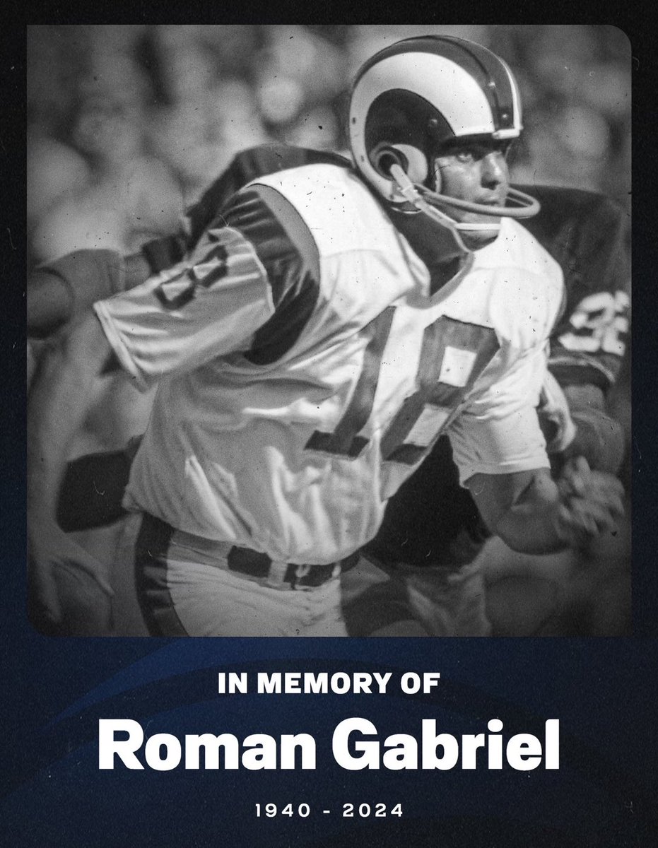 Another great one done. RIP🙏🏻 #RomanGabriel #NFL #LosAngelesRams