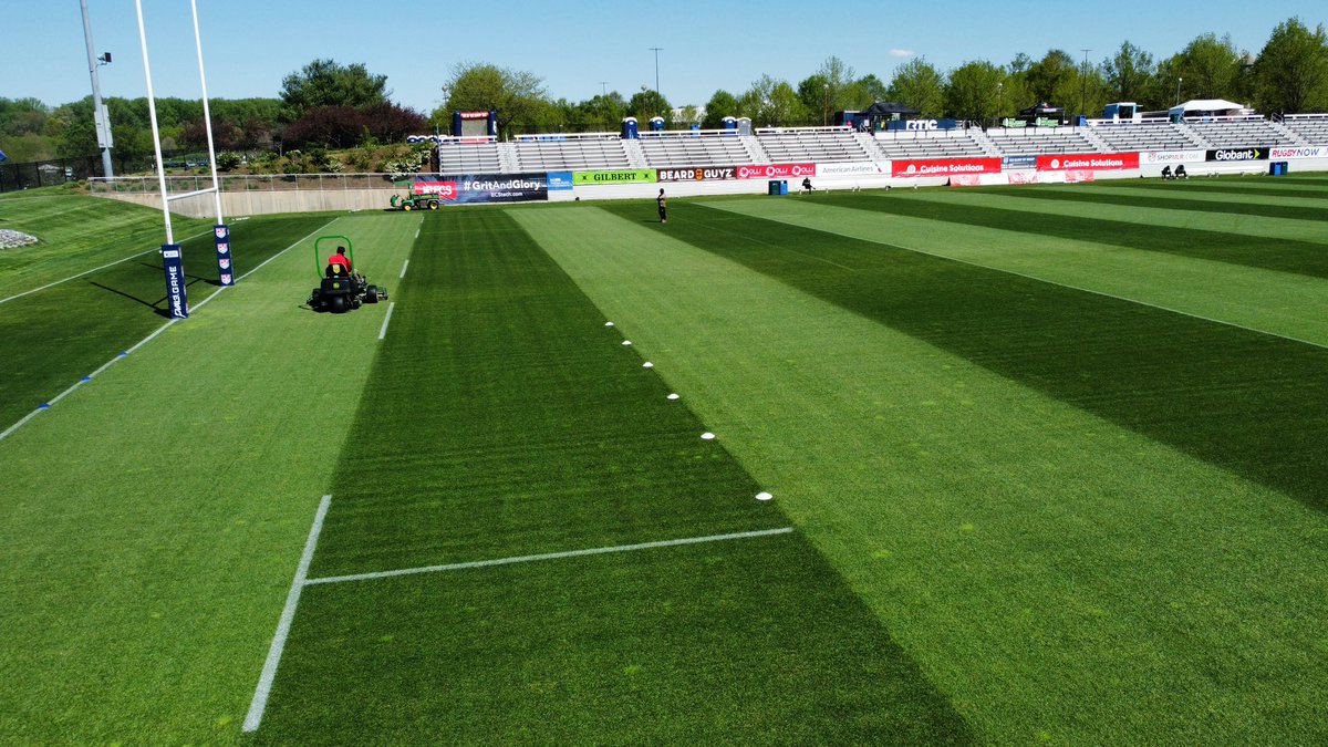 MDSoccerPlexGEM's tweet photo. After wind &amp; cold last wknd for Youth ⚽️ Week 3 &amp; @NLSELAX … sun &amp; warmer temps have returned to @MDSoccerPlex for Youth ⚽️ Week 4 &amp; @OldGloryDC

@Tahoma31Bermuda greening &amp; thickening up, starting to scalp even w cold. @MtnView_Seeds P-rye is thriving even under constant abuse https://t.co/S4Ay3Dzx6W