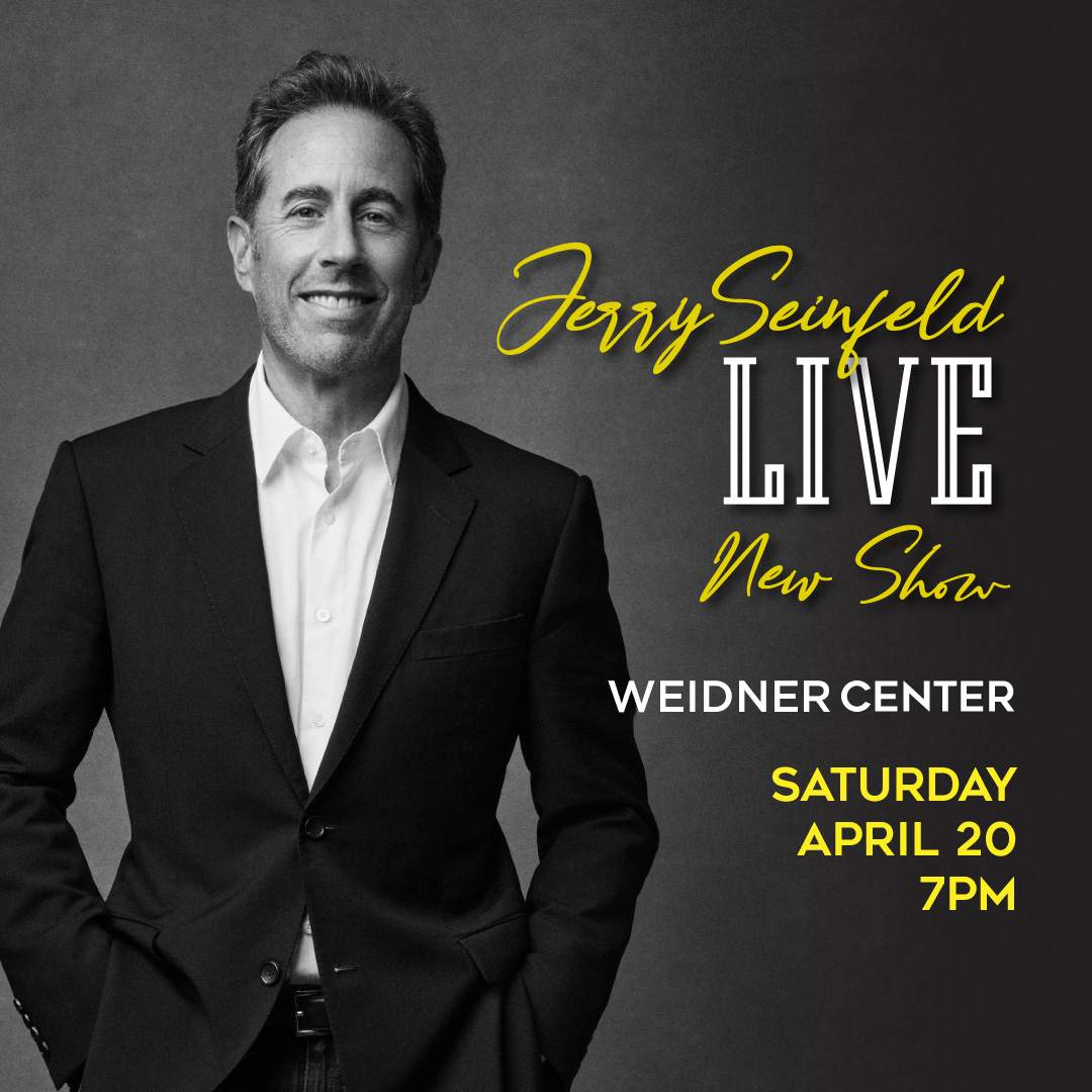 What's up tonight at #TheWeidner?
Just a SOLD OUT @JerrySeinfeld Show 🤩
Lobby doors open at 5:30pm
Show Starts at 7 PM

#UWGB #GreenBay #JerrySeinfeld #SoldOut