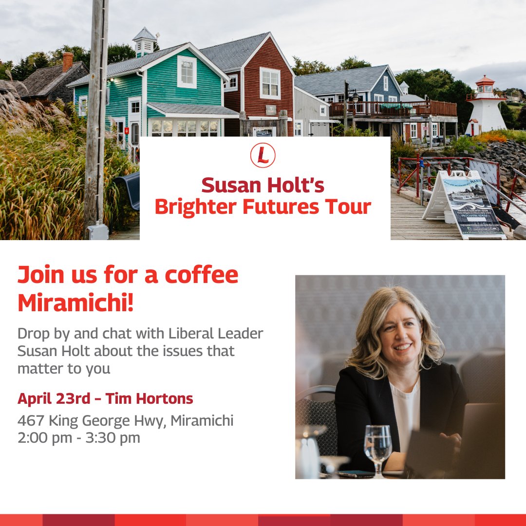 Hey, Miramichi! Your voices matter, and I want to hear about the issues that are important to you. Join us Tuesday afternoon at Tim Hortons, and let's have a candid conversation over coffee.