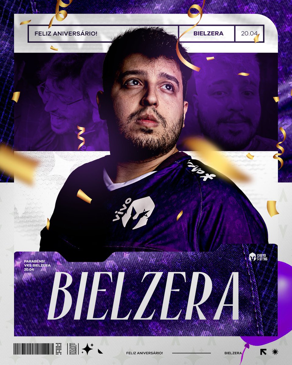 hoje é dia de comemorar o aniversário do nosso guerreiro @bielzeravlr 🥳 saúde e muitas alegrias nesse novo ciclo, e que você siga sendo esse cara dedicado e empolgado pra qualquer desafio feliz aniversário, biel 💜