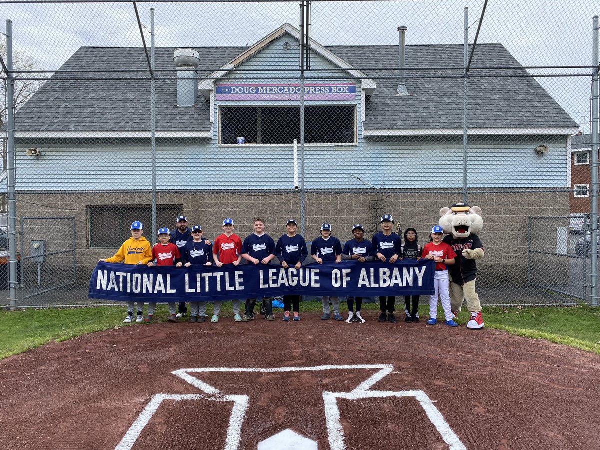 NLL_Albany's tweet photo. A strike from @MayorSheehan (even if Southpaw called it a ball) and the 2024 season is underway at National!

What a day of baseball! ⚾️ 

We 💙 you, Albany! https://t.co/Fruu4Cidco