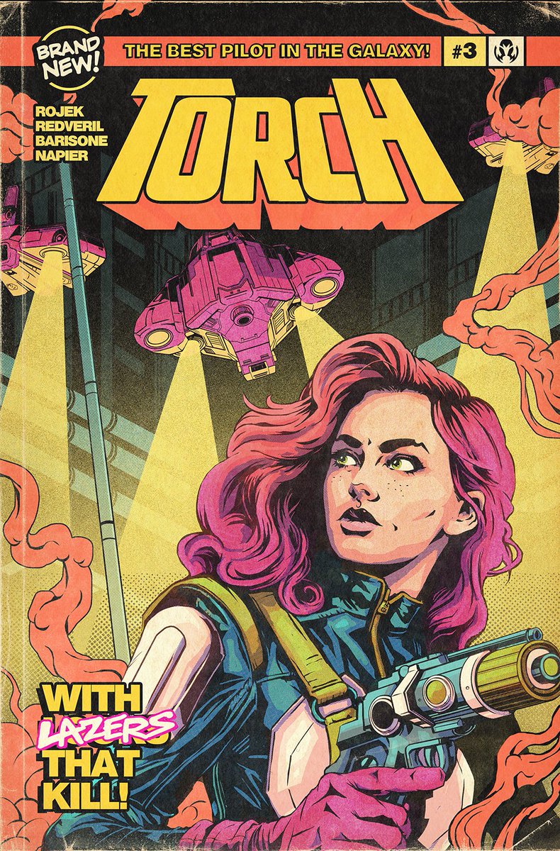Variant Cover Reveal! @flopscomics absolutely crushed this Retro Torch Cover! Grab a Foil of this beauty when the Kickstarter launches in 3 weeks! Follow the KS page so you don't miss it! bit.ly/TorchRTS3 #color #art #indiecomics