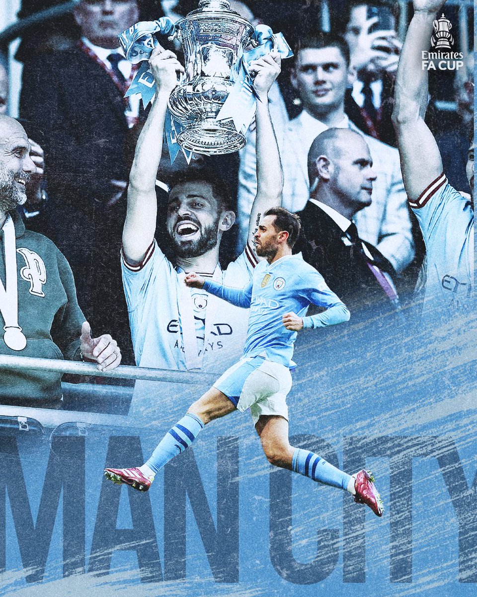 Bernardo Silva and @ManCity are one win from doing it all again 🏆 #EmiratesFACup