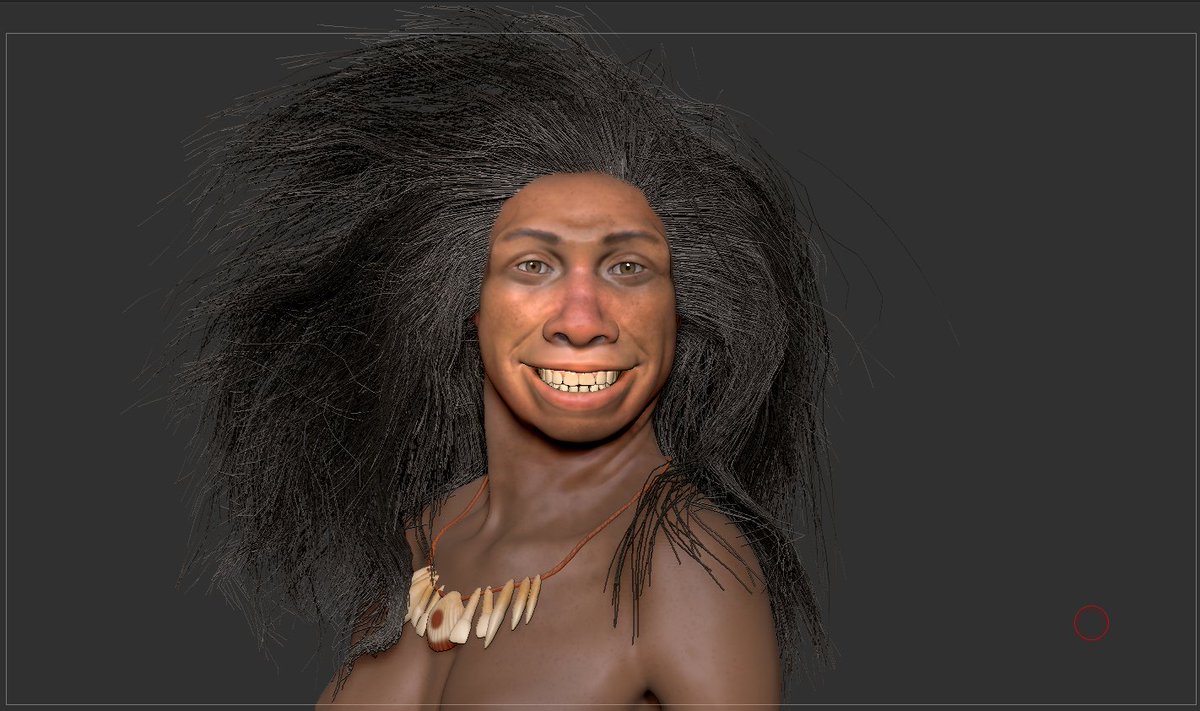 testing out polypaint stuff on my old Neanderthal woman sculpt