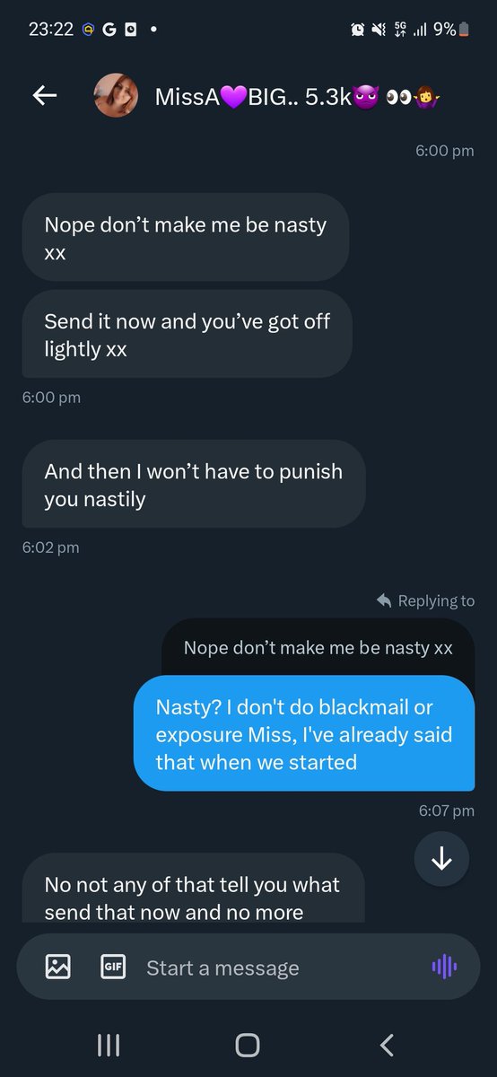 DommeExposure's tweet photo. Avoid @MissAnn83825844

Wants to blackmail and expose a sub, though he clearly stated that they're a limit, something he doesn't do. Very threatening behaviour from @MissAnn83825844 https://t.co/14kSSp7sop