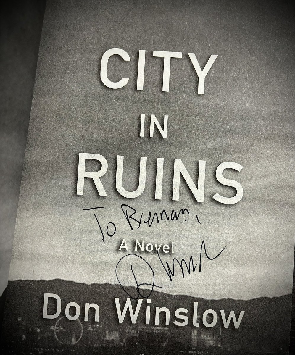 So jazzed to be able to spend my afternoon at @donwinslow’s final book tour. 

What an incredible career, and a staggering trilogy to cap it.