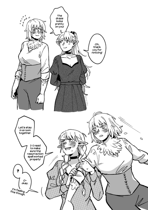 they are finally making moves on each other but both of them are dense🧱 #farcille #deliciousindungeon 