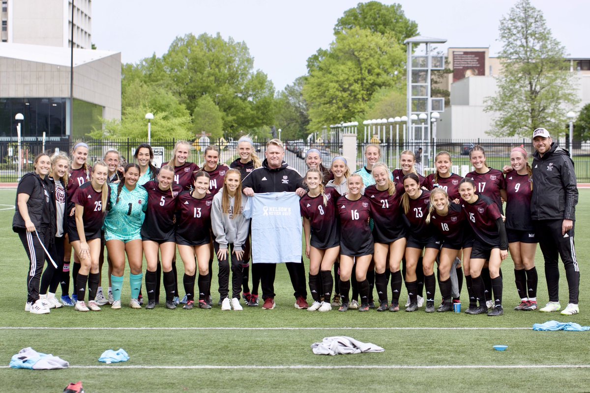 MoStateWSOC's tweet photo. Nelson’s 𝗡𝗘𝗩𝗘𝗥 Quit!🩵

Today we wore blue to honor &amp; support Head Coach Kirk Nelson in his recent battles with cancer. He and his family graciously accept positive thoughts and prayers throughout this journey. 

#TEAMNELSON #C4 #BTG https://t.co/qL9xysMxcd