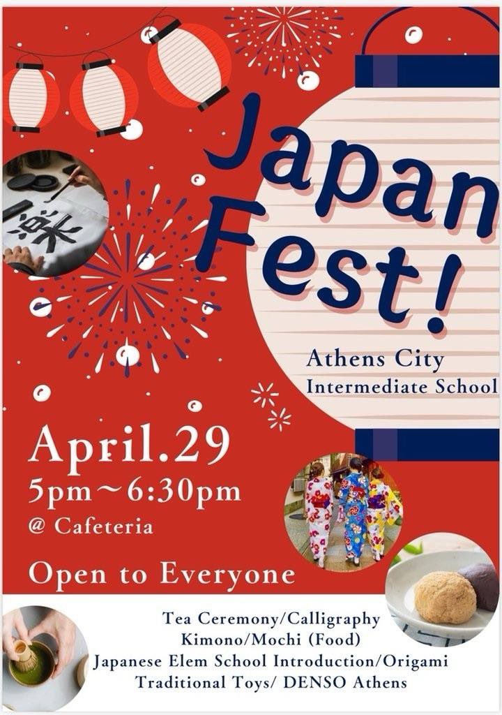 Save the date! Be sure to join us on April 29th for Japan Fest. Everyone is invited! #ExcellenceIs