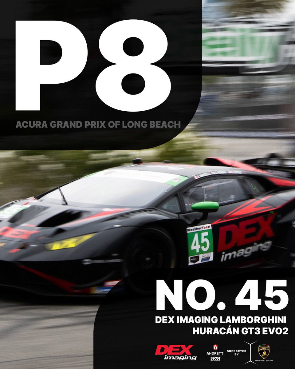 Phew! What a race. The West Coast swing continues as we head to Laguna Seca next month. #WTRAndretti // #Acura // #LamborghiniSc // #KMSports // #DEXRacing // #AcuraGPLB