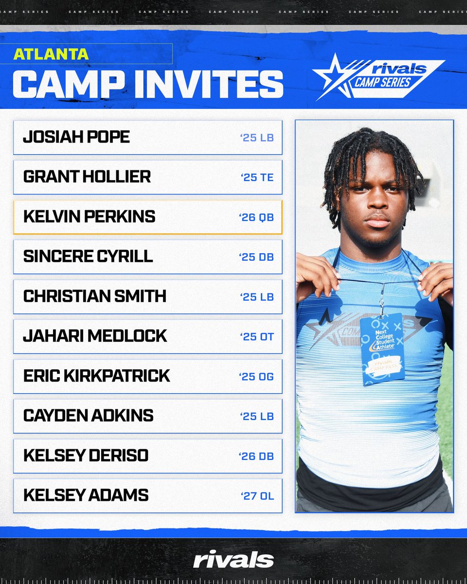 Congratulations to the players selected to return for Sunday’s Camp🙌🤝 Below are some of the athletes selected from today’s event in Atlanta Check DMs to see if you were selected👀✉️👇