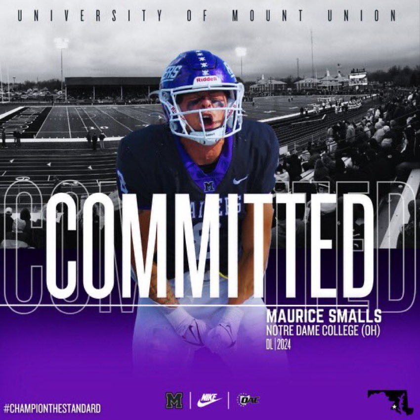 SmallsDaKira's tweet image. To new beginnings ! 💜🖤 @MountUnionFB @CoachGeoffDartt