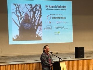 Staff and students were fortunate to gather as a school to view the film "My Name Is Wolastoq". The film explores identity, culture, family, acceptance, colonization, systemic racism, and reconciliation. Thank you Grand Chief Ron Tremblay for answering our students' questions.