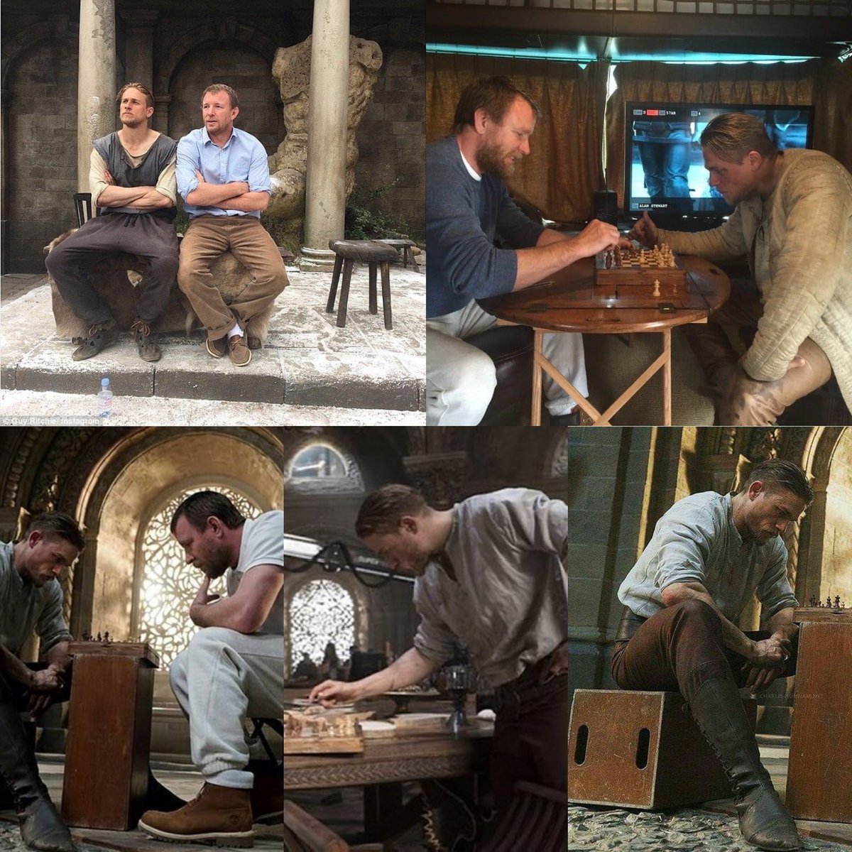 BTS #KingArthur #May2017releasedate #CharlieHunnam #GuyRitchie 
#passingthetime #deepinthought #onset #chessgames #funwiththeboss
#ambitiousendeavor #sexiestmanalive #beautifulman 👑🗡️