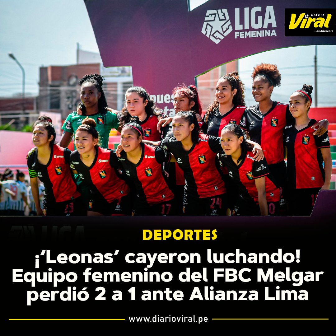 🟡⚫ #DiarioViral | 👉 ¡'Leonas' cayeron luchando! Equipo femenino del FBC Melgar perdió de local ante Alianza Lima por 2 a 1.