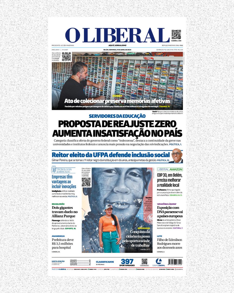 oliberal's tweet photo. Olá, seguidor!
Esta é a capa do Jornal O Liberal deste domingo (21).
Acesse em https://t.co/DT9Gj38UoH
#oliberal #grupoliberal https://t.co/z6vKjSBOzL