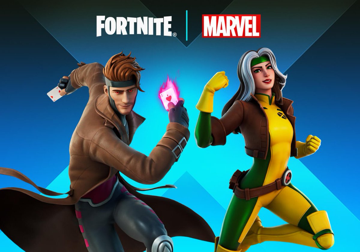 🚨 X-MEN'97 NO FORTNITE!

Atenção gamers, o papo é que na semana que vem estará chegando no Fortnite um crossover com a animação X-Men '97 (o mesmo vale para o Rocket League).

Essas skins do Gambit e da Vampira da imagem não fazem parte da parceria, é um bundle antigo já de