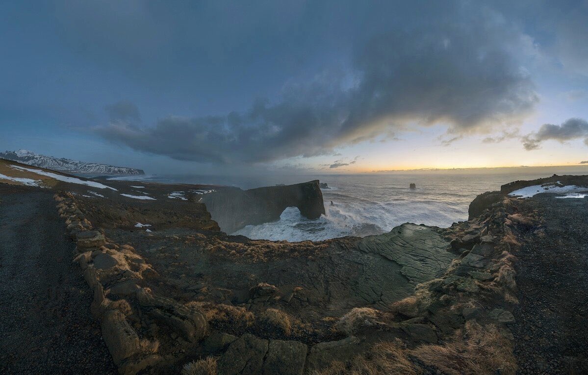 Dyrhólaey at dusk, Iceland