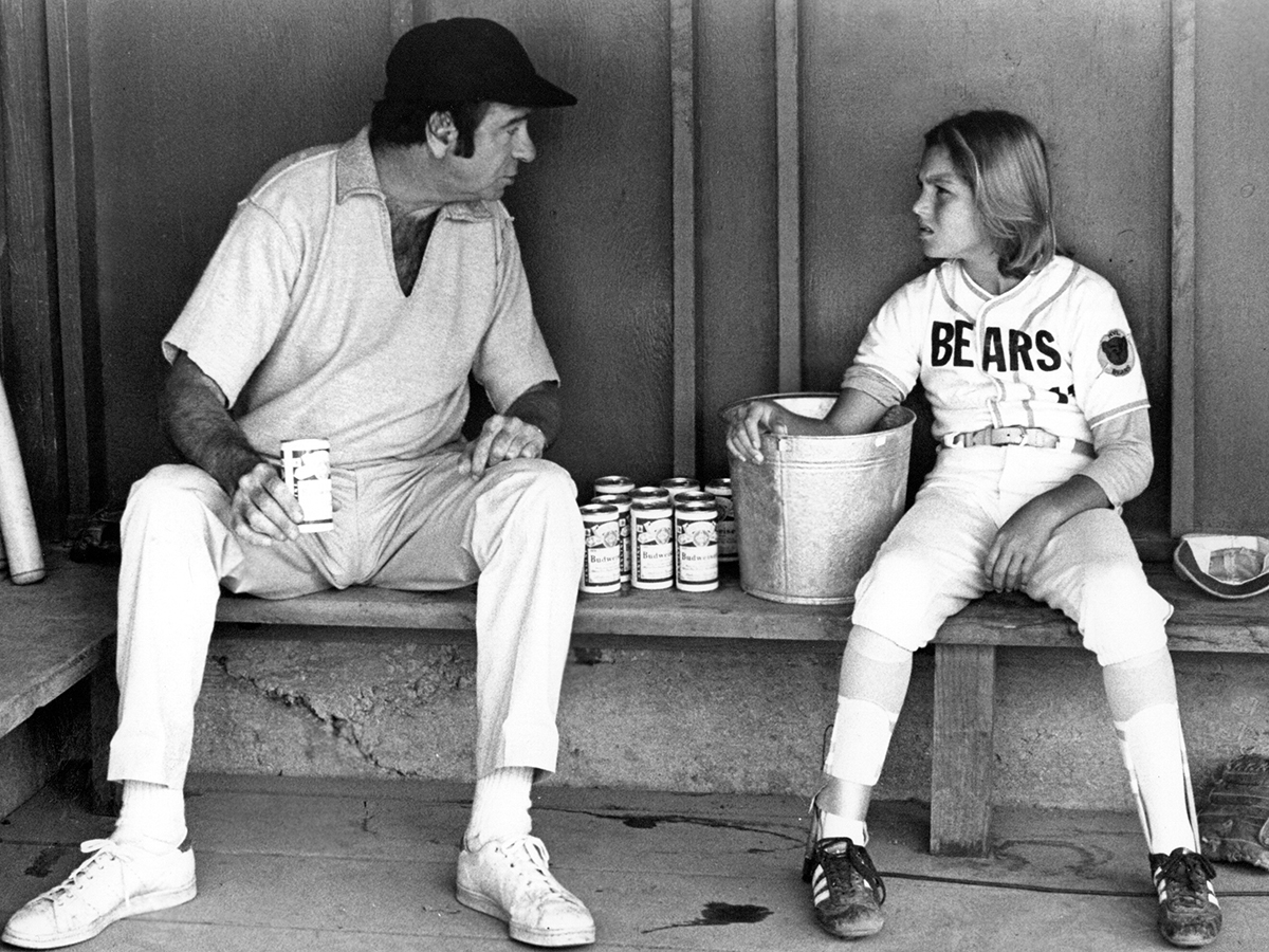 Tatum O'Neal and Walter Matthau on the set of Michael Ritchie's BAD NEWS BEARS ('76). See it tonight with a special introduction from filmmaker Paul Thomas Anderson as part of his double-feature picks for our Two for One series. It all starts at 8pm ET.