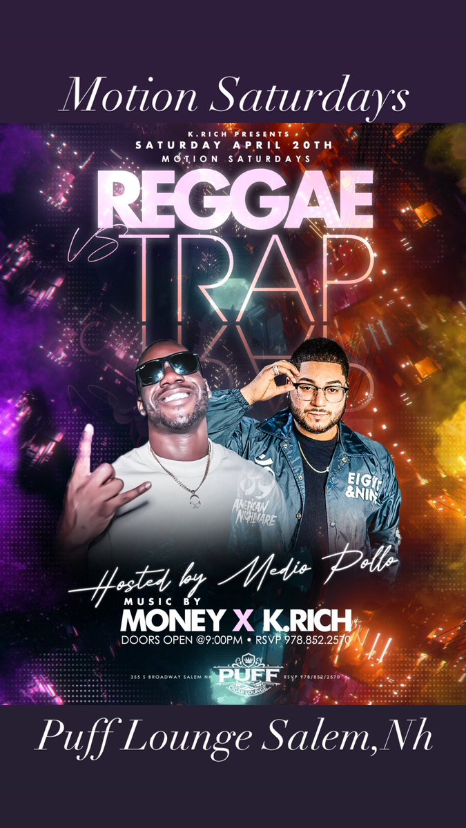 Tonight Motion Saturdays Puff Lounge Salem,Nh📍💨🎉