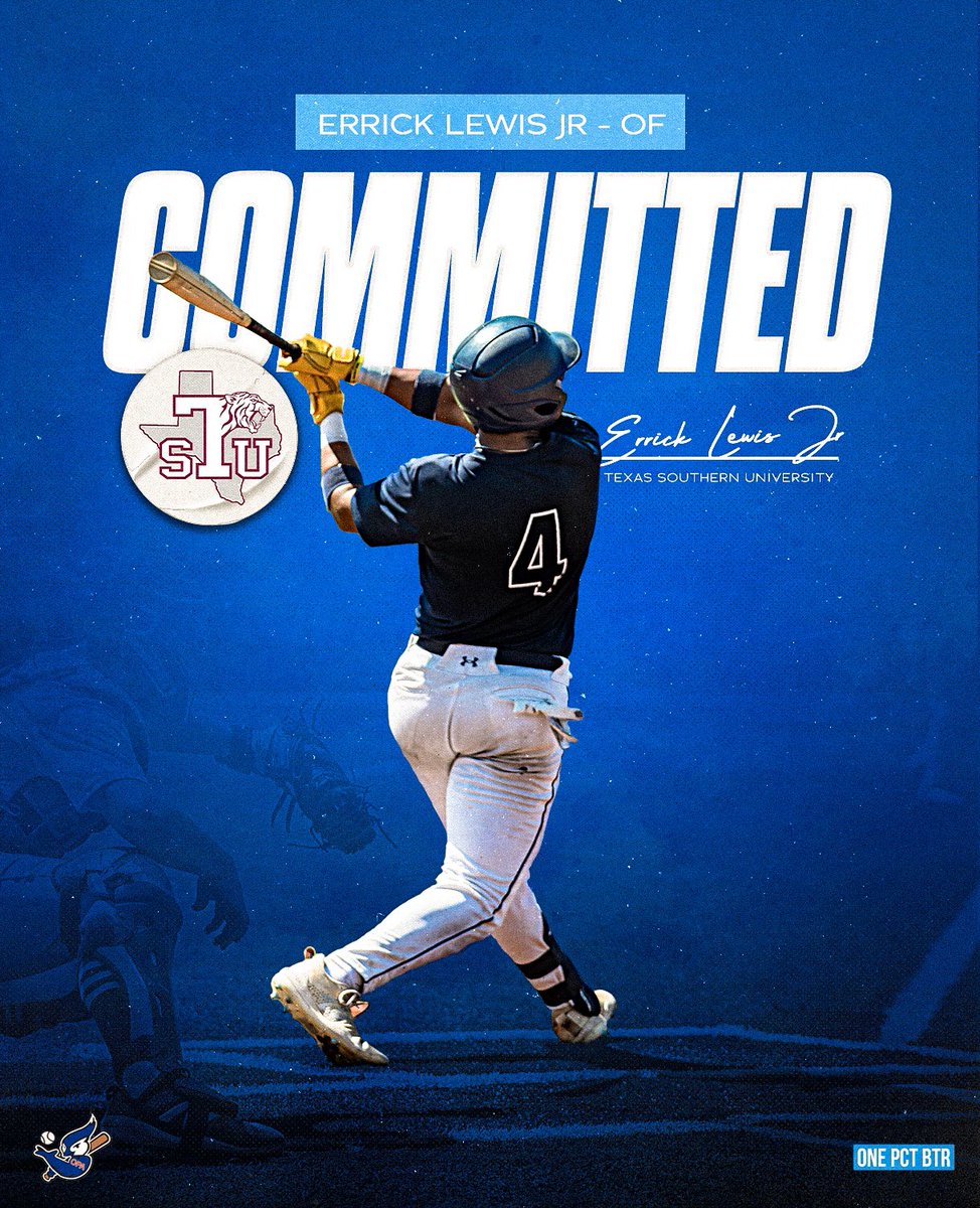 One Percent Academy Jays (@opajaysbaseball) on Twitter photo COMMITTED! Congratulations to our OF Errick Lewis Jr (<a href="/ErrickLewisJr1/">Errick Lewis Jr</a>) for his Commitment to Texas Southern University
Great Day to be a JAY 🐦
#opajays
#jaysbaseball
#onepercentacademy COMMITTED! Congratulations to our OF Errick Lewis Jr (<a href="/ErrickLewisJr1/">Errick Lewis Jr</a>) for his Commitment to Texas Southern University
Great Day to be a JAY 🐦
#opajays
#jaysbaseball
#onepercentacademy