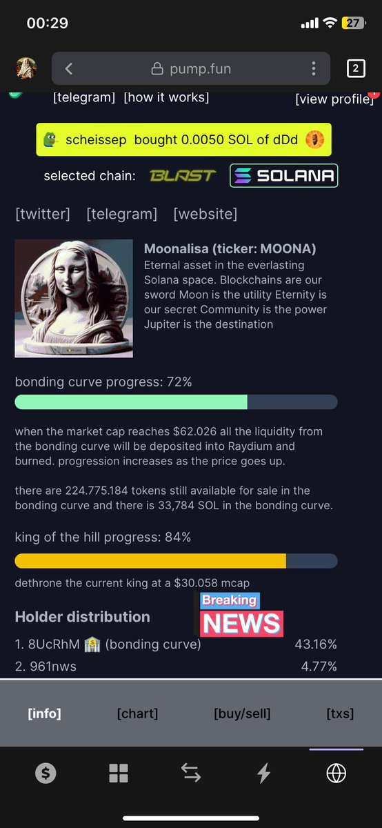 Ace6x_eth's tweet photo. $19k+ market cap already we need $12k more let us reach the king of the hill togheter LFG $MOONA @moonalisaSOL !! https://t.co/Fqiyj9Aa6v