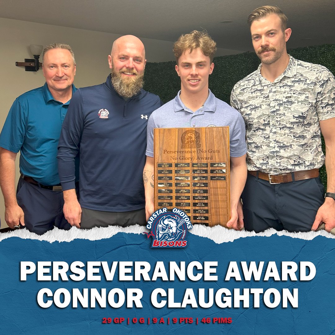 Congratulations to Connor Claughton on receiving the Perseverance Award for the 2023-24 season!