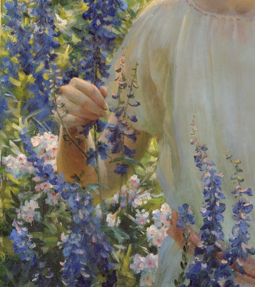 Charles Courtney Curran - Betty Newell, 1922 (detail), oil on canvas