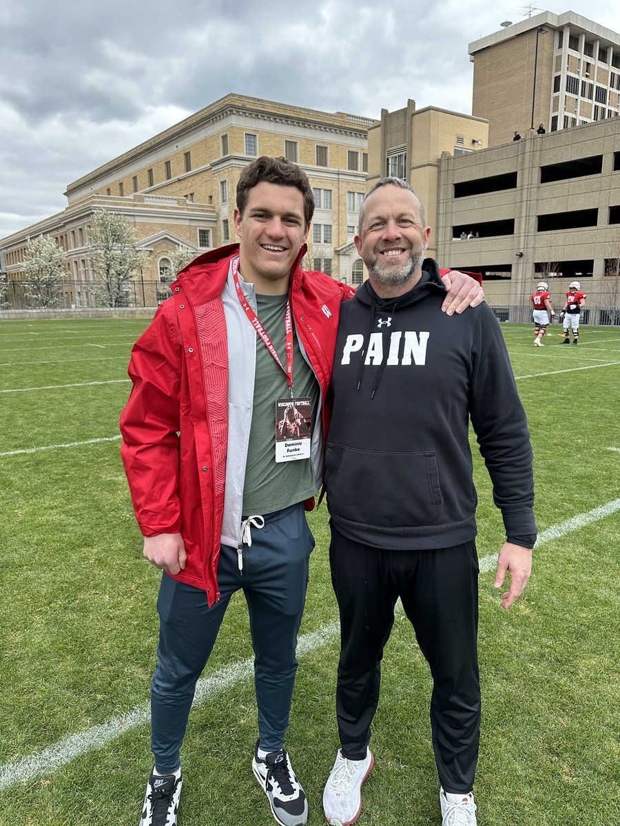 Great visit to <a href="/BadgerFootball/">Wisconsin Football</a> today! Thank you <a href="/CoachFick/">Luke Fickell</a> <a href="/Coach_Mitch_/">Matt Mitchell</a> <a href="/CoachMikeTress/">Coach Mike Tressel</a> <a href="/_maximus347/">Maximus Stienecker</a> <a href="/PatLambert13/">Pat Lambert</a> <a href="/JaredThompsonUW/">Jared Thompson</a>