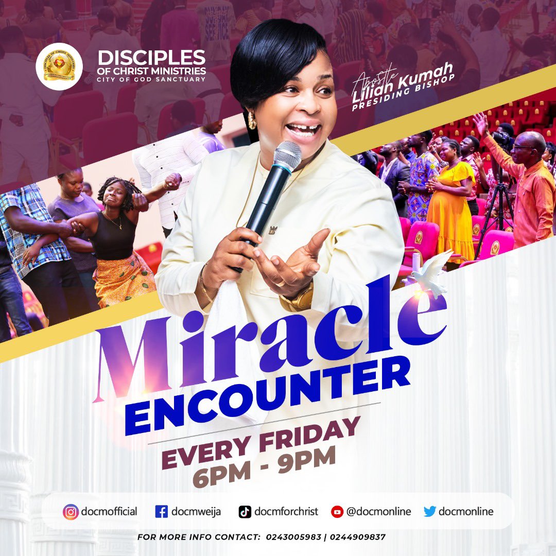 docmglobal's tweet photo. Join us this and every Friday for a miraculous service like no other! Don’t miss this divine experience!
#MiraclesAwait #Cheddar #MusicBank_in_Antwerp #NBAPlayoffs #Afronita #Agalliao # https://t.co/49boJpvuTV