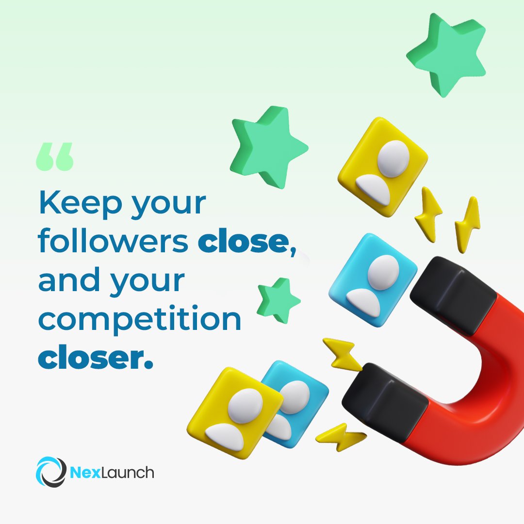 Engage your audience & subtly observe competitors. Learn their strategies, identify niche gaps & position yourself as a thought leader. #SocialSelling #LinkedInMarketing #Directselling #NexLaunch