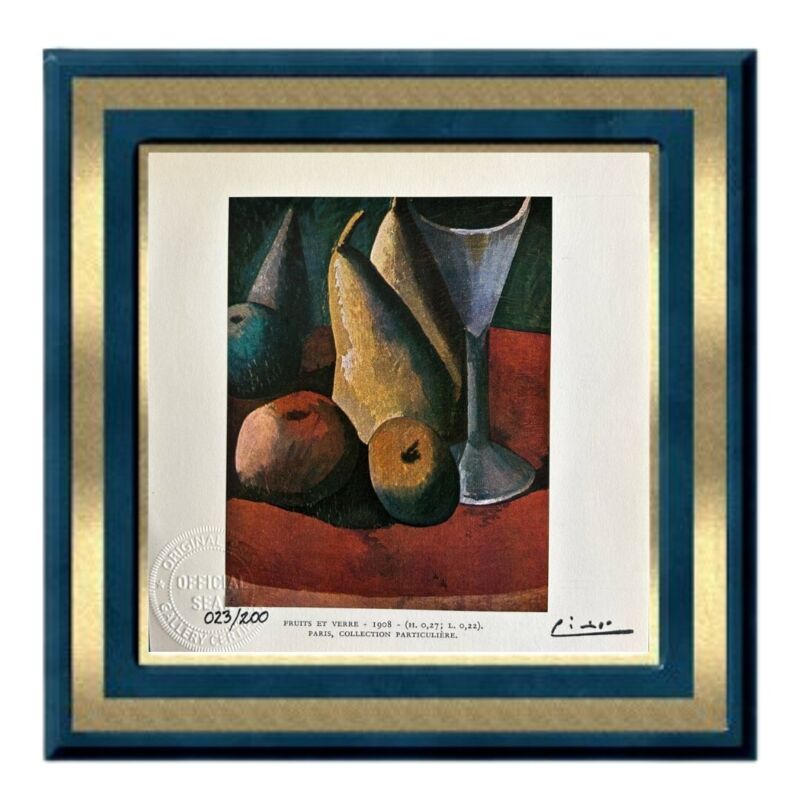 Pablo Picasso Vintage Signed Print (Fruit and Wineglass) - Small Lithograph  ebay.com/itm/Pablo-Pica…  #ad