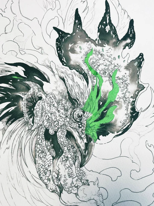 過去イチくらいいい顔で描けてる 