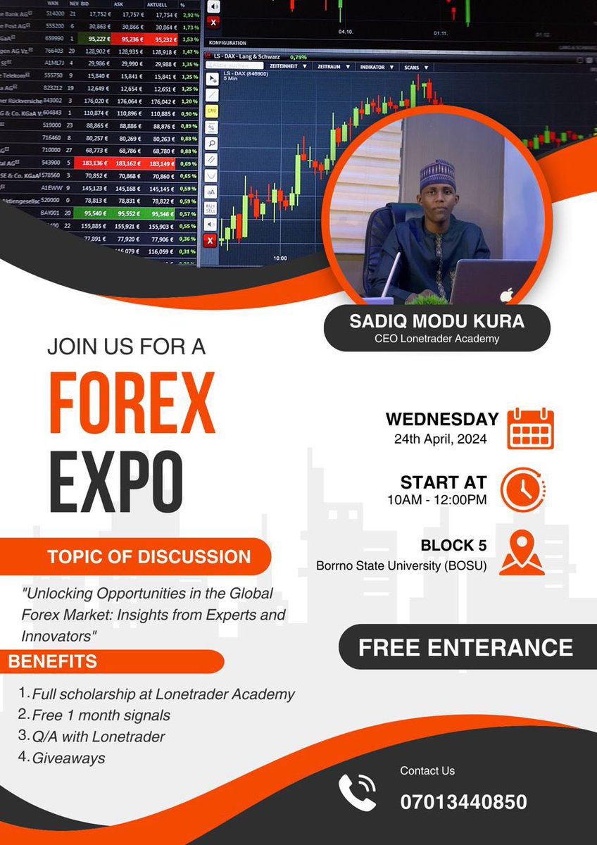 '🌟 Join me at the Forex Expo organized by my mentor @_lonetraderr! Discover insider tips, strategies, and network with top traders! Don't miss out on this exclusive opportunity to elevate your trading game. #ForexExpo #TradingCommunity #LearnFromTheBest'