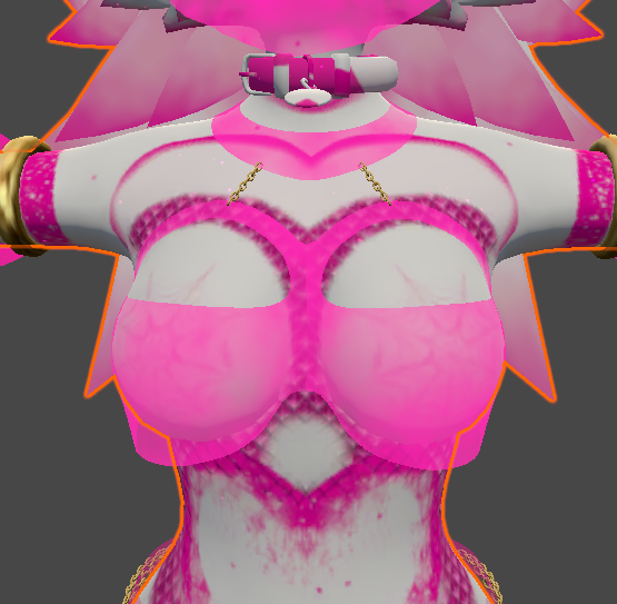 ACEREDFANG's tweet photo. wanted to bra to go with the rest of the poofy outfit, still working on it.

#furry #VRChat https://t.co/jNQIQxp9g9