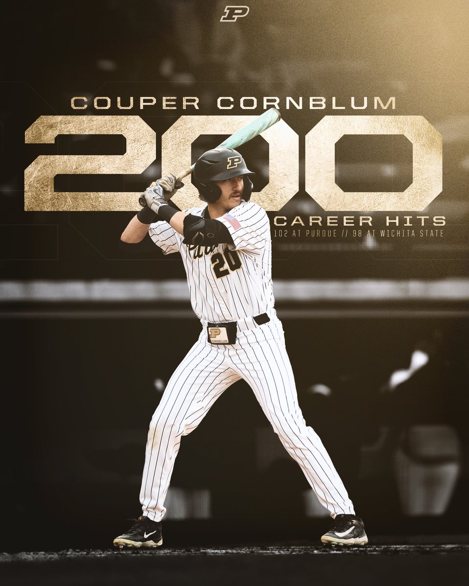 2⃣0⃣0⃣ Knocks for our #⃣2⃣0⃣

<a href="/Couper_Cornblum/">Couper Cornblum</a>'s single in front of Gaffney's Slam was a milestone. #BoilerUp