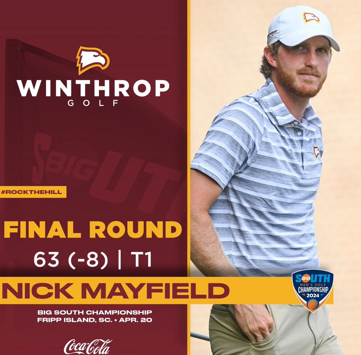 Congratulations to Former Bearcat Golfer Nick Mayfield! Finished tied for 1st in Big South Championships!