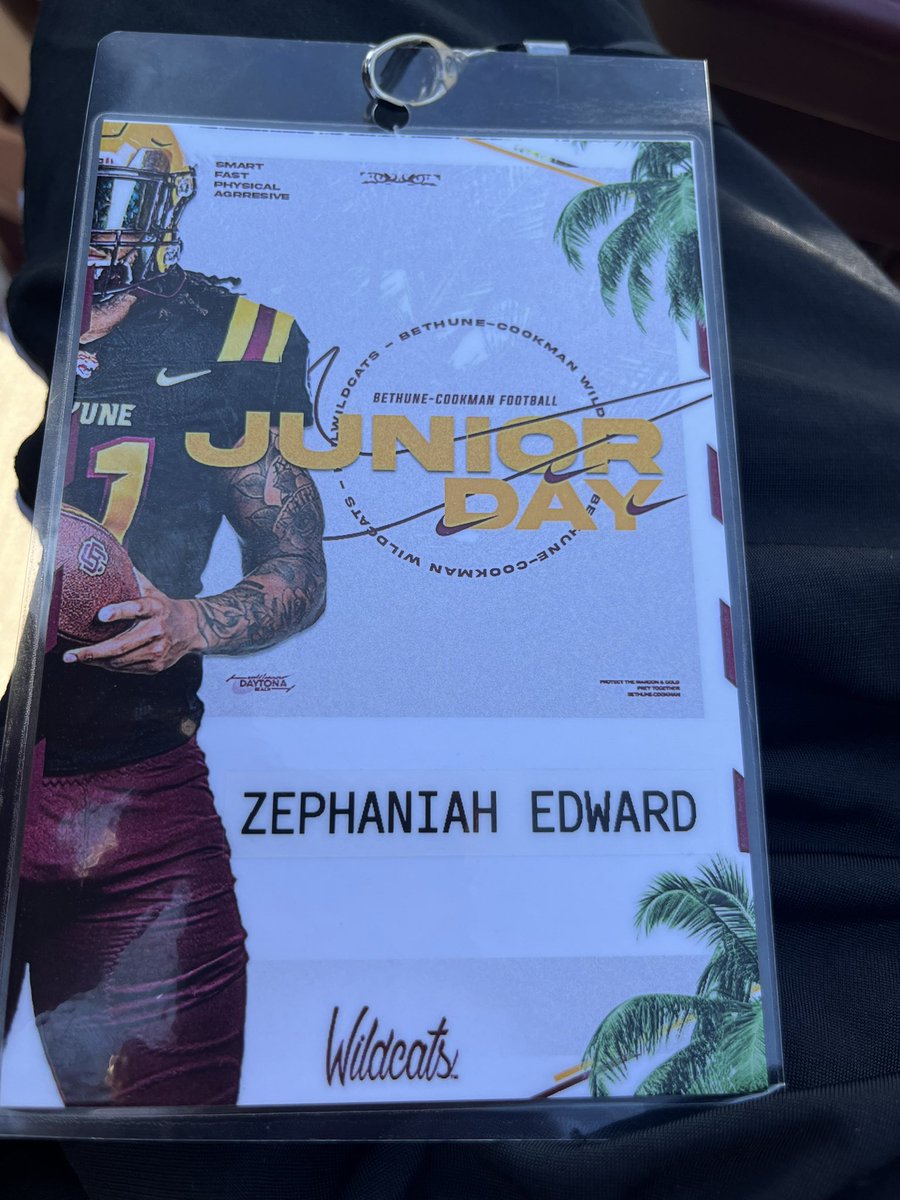 ZephEdward's tweet image. Had a great time at @BCUGridiron Junior day. Can’t wait to return! ❤️💛@mcgriff_tyrone @LeonLionsFB @COACHJDESSEIN @CoachWoodie
