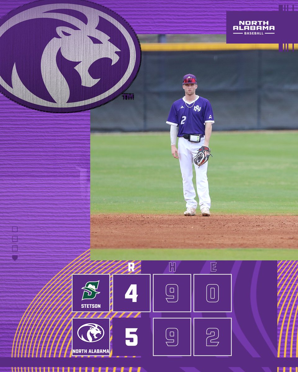 🚨 LIONS WIN 🚨 Lions take down the ASUN leading Stetson Hatters in the second game of the series to force a game three rubber match #RoarLions 🦁