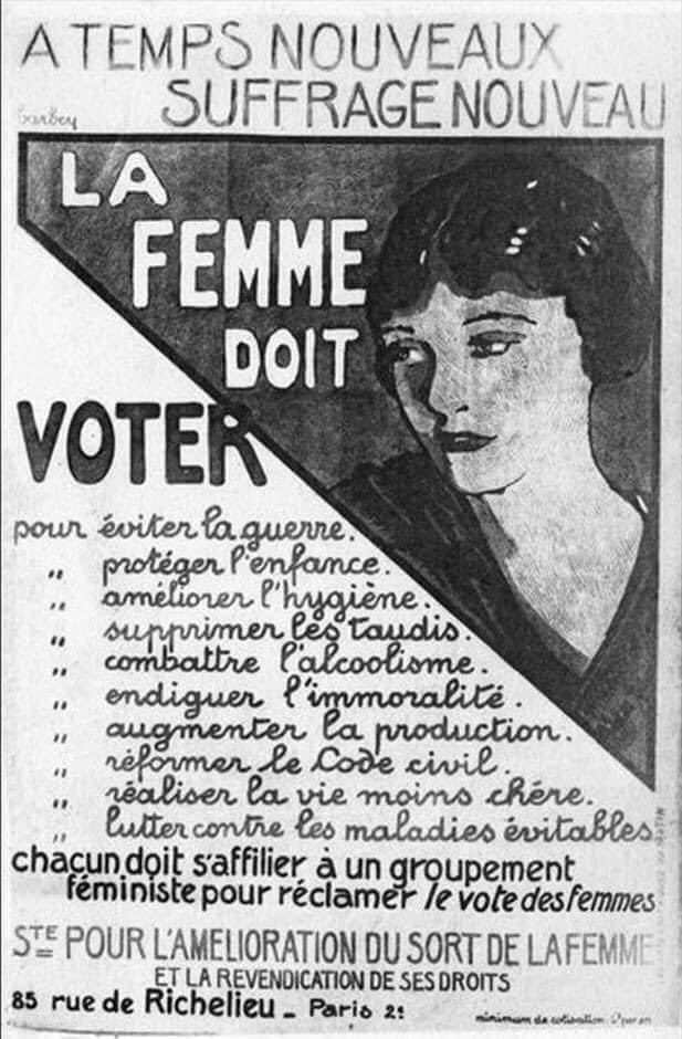 [#CeJourLà📆 🗳 Le 21 avril 1944, le droit de vote et d’éligibilité est accordé aux femmes 🇫🇷. Après de longs combats pour défendre leurs droits, les femmes votent pour la 1ère fois le 29 avril 1945. #EgaliteFH