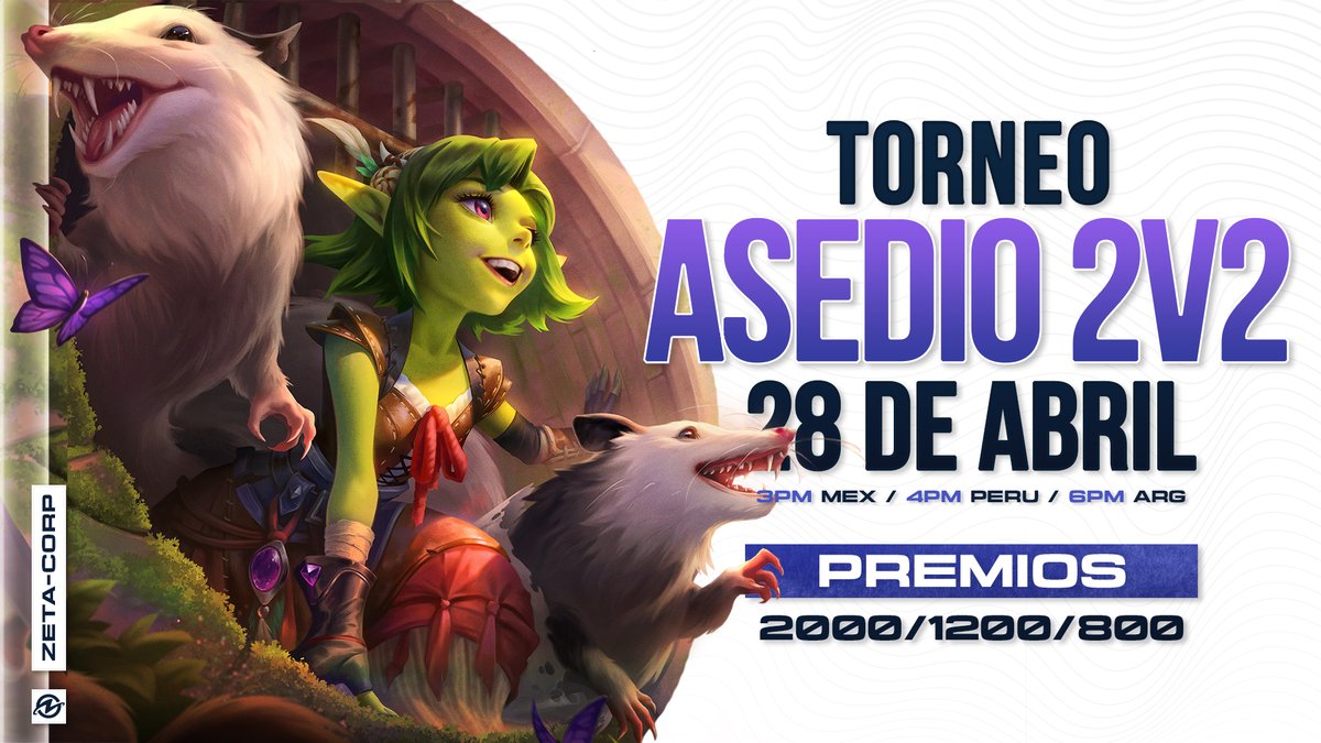 INSCRIPCIONES ABIERTAS

Este 28 de abril tenemos Torneo Asedio 2v2, y como siempre, puedes inscribirte con tu dúo en Equipo y SoloQ y nosotros te buscamos un compañero.

INSCRIBETE GRATIS EN DISCORD
⚡ | discord.gg/wTTV5JQUrW