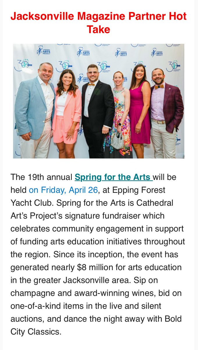 Join all the cool kids this coming Friday, 4/26 for Spring for the Arts! A few tickets remain. @jakegordon @heatherschatz @JasonPratt