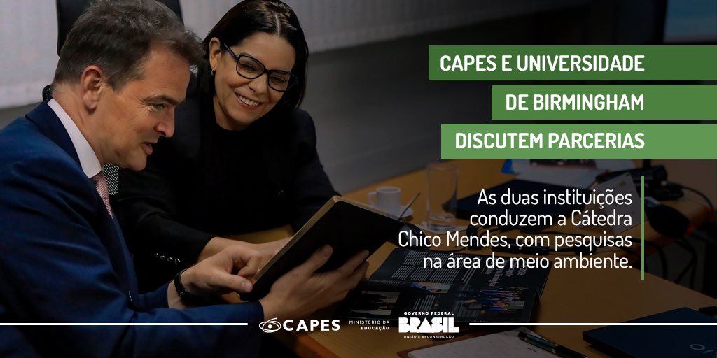 A Fundação brasileira e a instituição inglesa conduzem atualmente o Programa Cátedra Chico Mendes, que selecionará projetos de pesquisa nas áreas de Ciências Ambientais, Mudanças Climáticas, Ecossistemas, Sustentabilidade, Sociedades e Meio Ambiente. capes.gov.br/U66eS