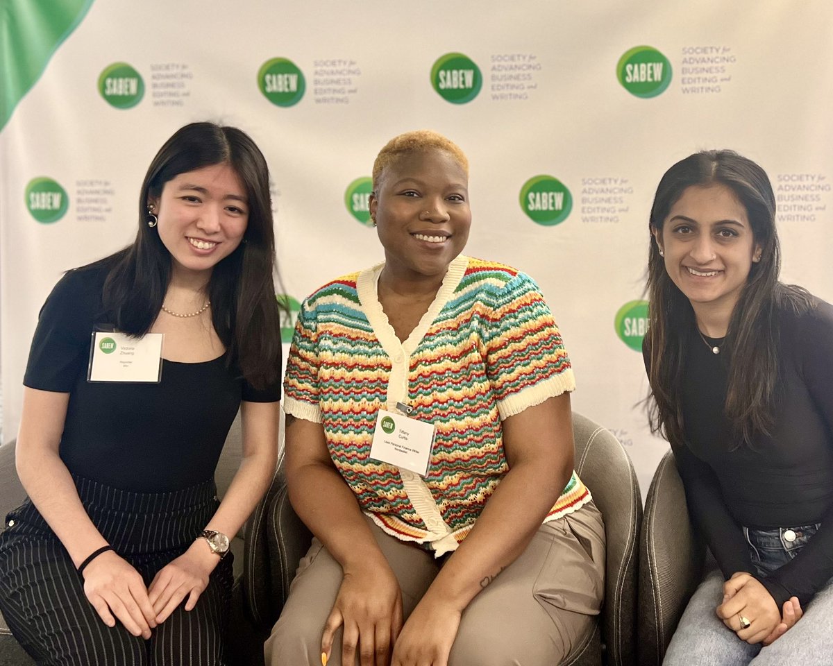 SABEW's tweet photo. Congratulations to this year’s three business journalists selected as our #SABEW24 Sho Fellows: @NoorAdatia, Tiffany Curtis, and Victoria Zhuang @vazhuang. https://t.co/orgLL6adpD