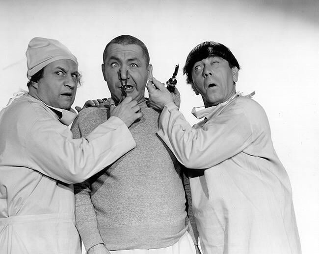 Going for a myringotomy on Tuesday. That’s where the doctor punctures your eardrum with a sharp object. It’s like being operated on by Moe Howard.