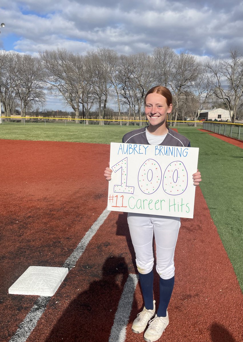 BIG BIG HITTER 💯 <a href="/aubrey_bruning4/">aubrey</a> had her 100th hit today!! ❤️‍🔥