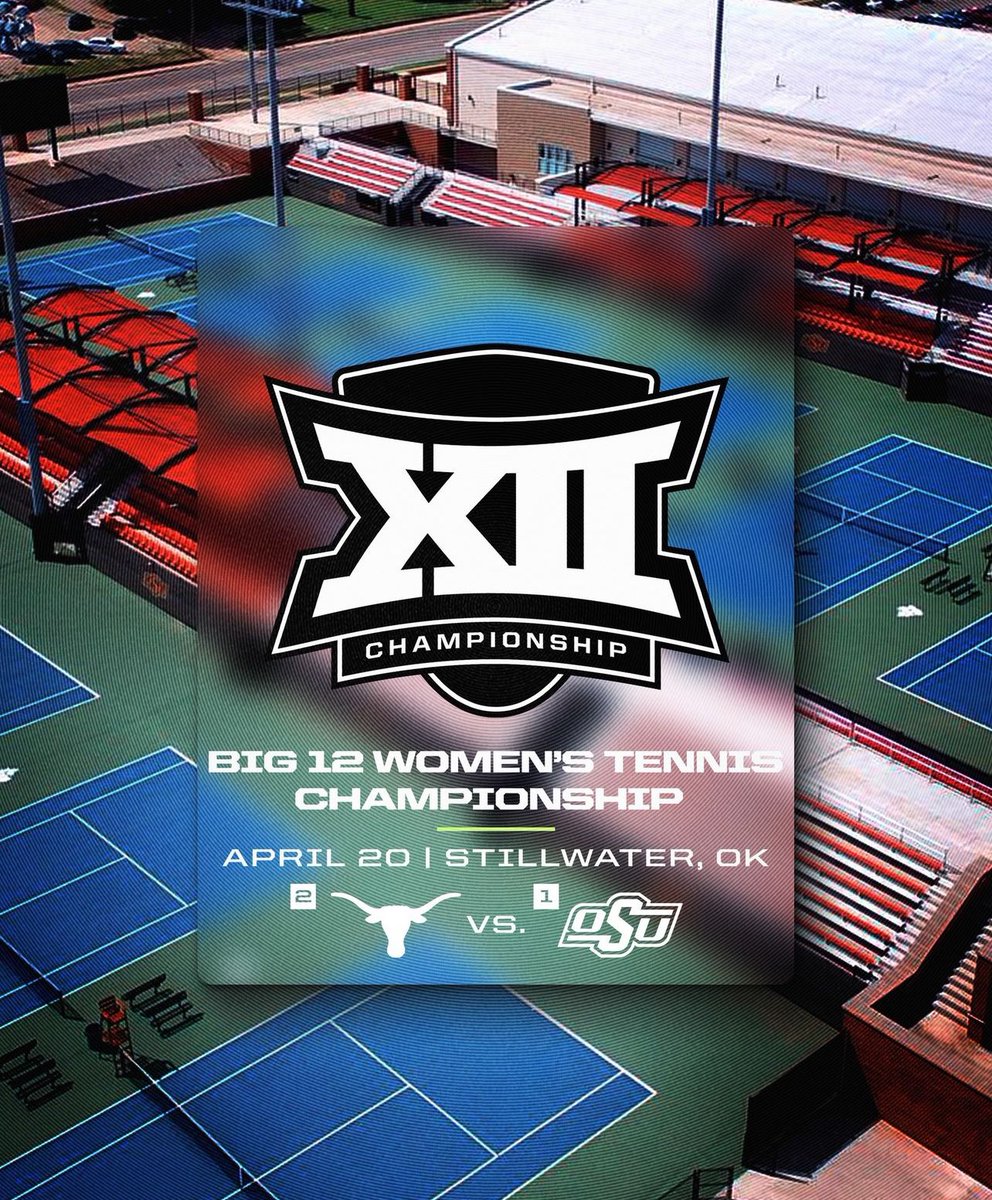 It all comes down to this! Join @AlGruskin for our @CrossCourt_Cast coverage of the Big 12 Women’s Tennis Championship on ESPN+ thirty minutes after the men’s match wraps up. #1 @CowgirlTennis vs. #2 @TexasWTN 📺: espn.com/espnplus/playe… #Big12Tennis | @Big12Conference